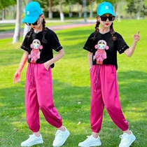 Girl Summer Clothing Suit 2022 New Ocean Gas Trendy Short Sleeve Children Clothing Nets Red Girl Summer Great Boy Two Sets
