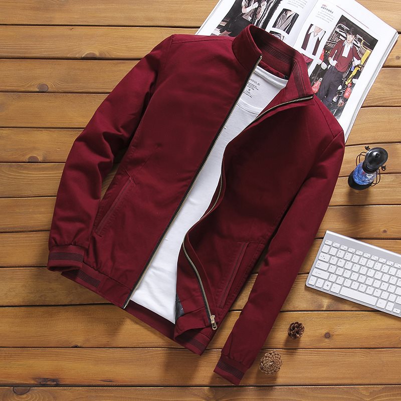 Men's Stand-Up Collar Jacket, New Spring and Autumn Style, Trendy Pure Cotton Cardigan for Young and Middle-Aged People, 2025 Autumn and Winter Casual Jacket, Spring Men's Stand-Up Collar Jacket, New Spring and Autumn Style, Trendy Pure Cotton Cardigan for Young and Middle-Aged People, 2025 Autumn and Winter Casual Jacket, Spring