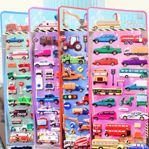 Cool Solid Small Car Transport Bubble Stickers Children Cartoon 3D Foam Sticker Picture Boy Sticking Suit
