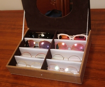 High-end ink mirror containing box Dogg big code sunglasses box display case wooden men and women new eye containing box