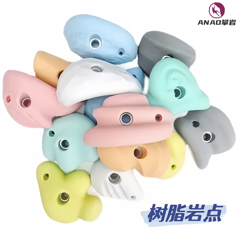 Indoor Home-Use Rock Climbing Wall with Macaron Resin Rock Points, Climbing Grips, Children's Climbing Board, and Rock Anchors Indoor Home-Use Rock Climbing Wall with Macaron Resin Rock Points, Climbing Grips, Children's Climbing Board, and Rock Anchors