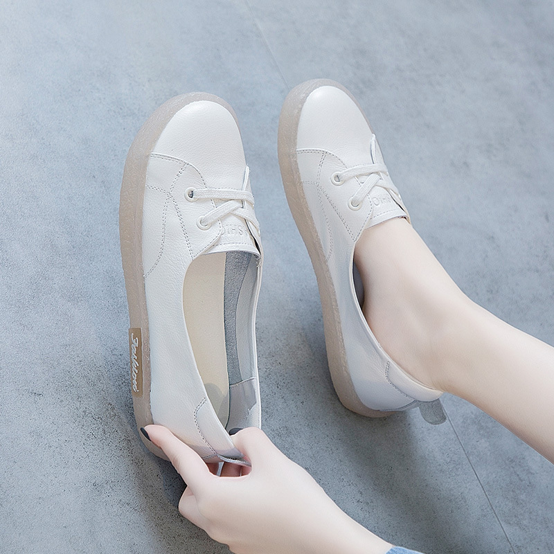 Maternity White Shoes for Women, Summer Slip-On Shoes to Wear with Skirts, Shallow Mouth, Ultra-Soft, Non-Tiring, Nurse Soft-Soled Non-Slip Shoes