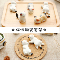  Ceramic pen holder Japanese style za cat whale rabbit chopstick holder Cute pen holder decoration animal shape pen mountain