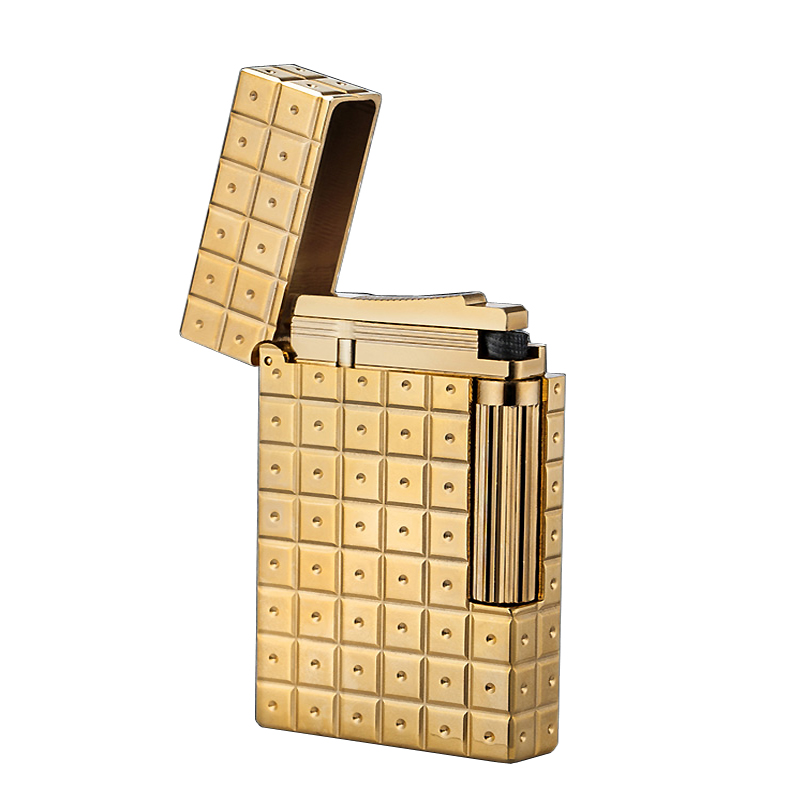 France's new imported Langsheng lighter all pure copper men's gift Guochao personality net red gas grinding wheel