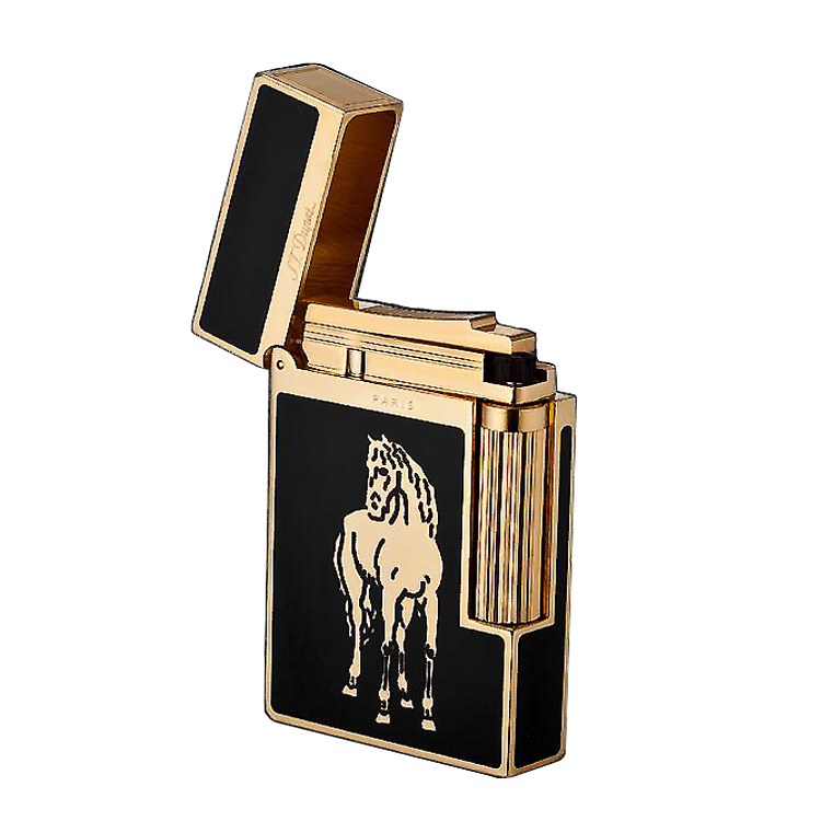 Imported Langsheng lighter pure copper lighter horse to achieve personality inflatable men's steel sound grinding wheel gift
