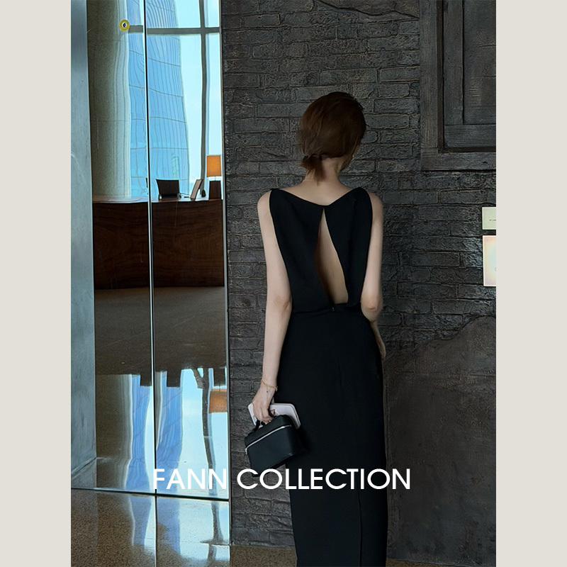 Fann Collection Shili Ice Oxygen Silk High-End Fashion Backless Dress Fannc345 Fann Collection Shili Ice Oxygen Silk High-End Fashion Backless Dress Fannc345
