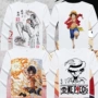 Áo thun One Piece Luffy Aisie Phim hoạt hình Quần áo xung quanh Thanh thiếu niên nam nữ Những người yêu thích Quần áo dài tay mùa thu những hình dán cute