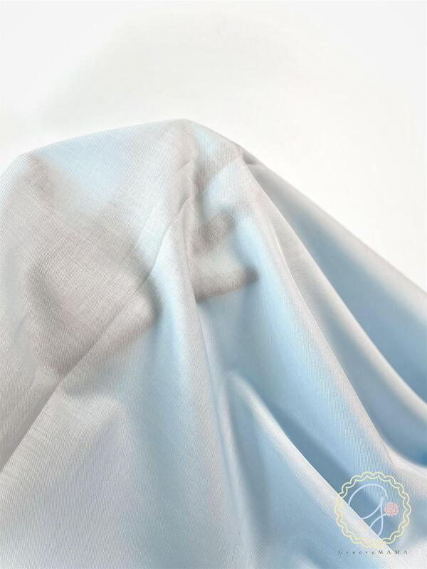 Genevamama Swiss Imported Pure Cotton Thin Baby Flannel Fabric with a Delicate Sheen in White and Baby Blue