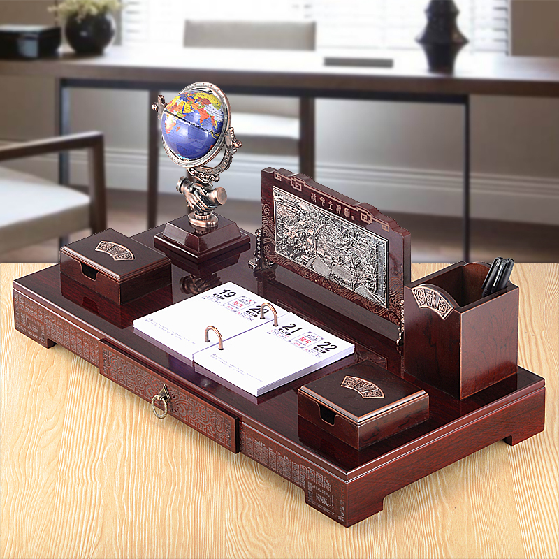President Manager Office Desktop Wooden Desk Decoration Boss Modern Business Creative Pen Holder Gift for Leaders
