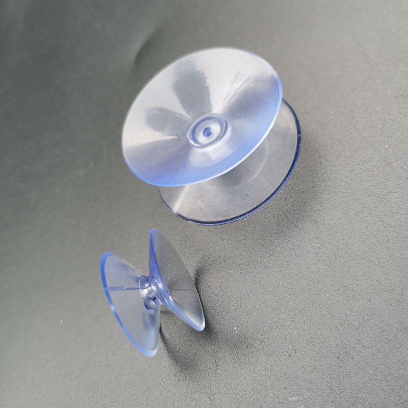 Double-sided suction cup coffee table glass mat transparent non-marking plastic gasket vacuum adsorption repeated use without leaving traces