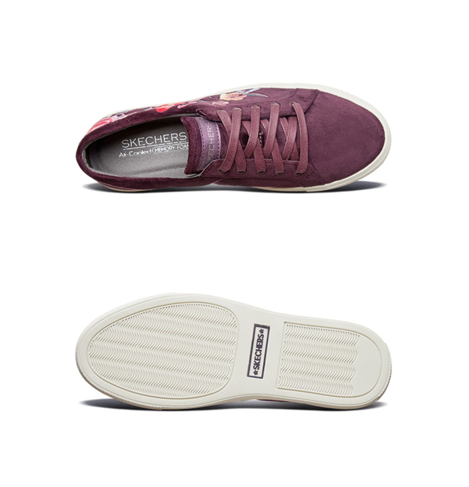Giày nữ Skechers SKECHER thời trang mới thêu nhung bảng giày thấp để giúp giày bình thường 49939 giày cầu lông adidas