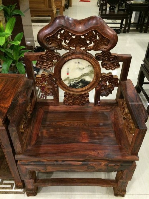Bộ sofa Dahongjiao Zhongtang gồm 12 bộ bàn ghế phòng khách cổ điển nội thất bằng gỗ gụ đặc biệt - Bộ đồ nội thất mau giuong go dep