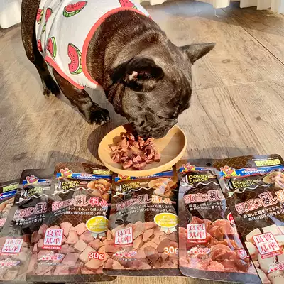 Camel home Japan Dogman mellow fragrant pure meat grain chicken liver beef liver high temperature cooking dog snacks wet grain 30g meat grain 30g