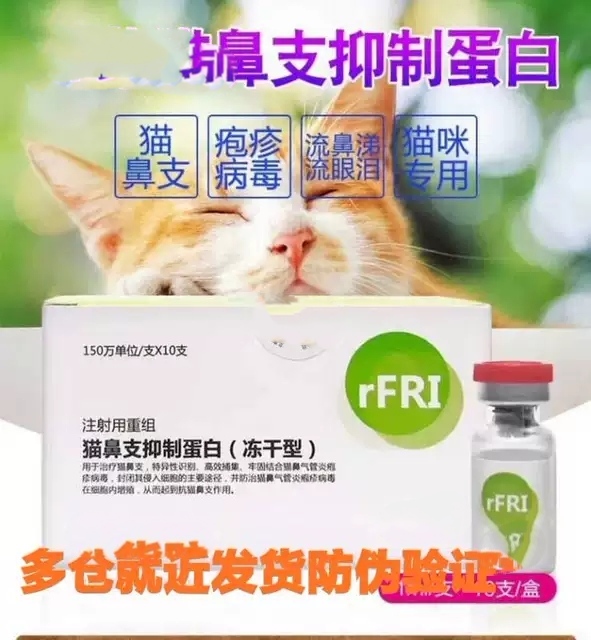 Cat nasal branch inhibitory protein cat interferon cat sneezing and tearful virus whole box of ten nasal branch inhibitory protein