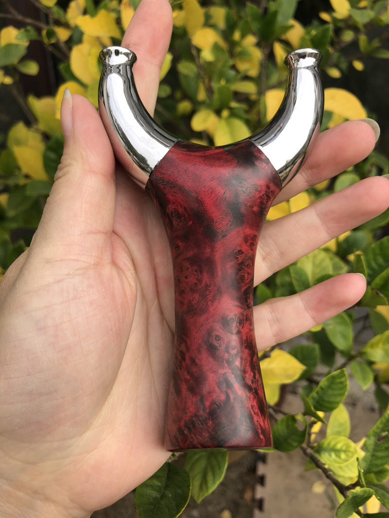 Micro-defect stabilized wood High-grade anti-curved titanium steel flying tiger thunder flat skin CNC brace technology wood handle competition