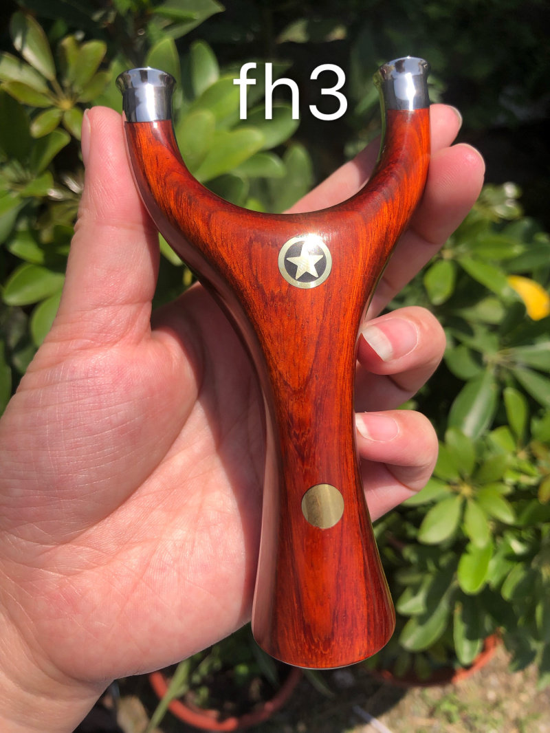 Flawless Pentagram Fly Tiger Stainless Steel Titanium Alloy C21 Anti-Qu Tech Wood Short Pull Flat Leather Slingshot-Taobao