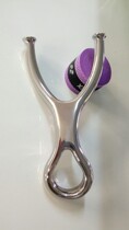 Titanium steel anti-curved flying tiger slingshot Super hard stainless steel flat skin slingshot wrapped around lightweight and easy to carry
