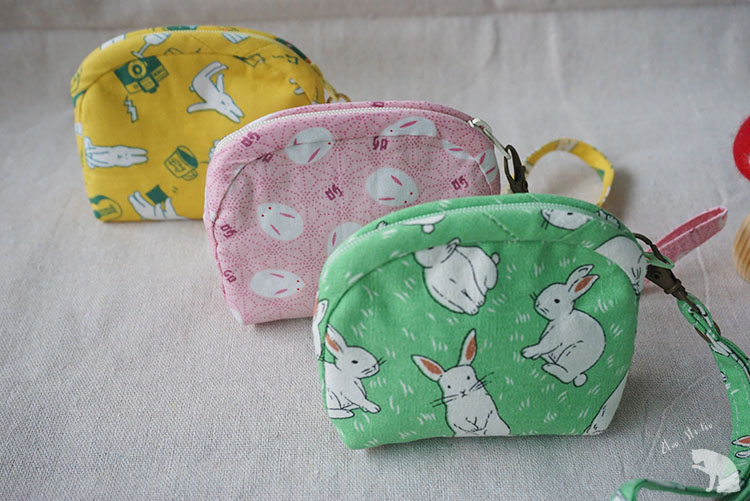 Rabbit Shell Changing Wallet Cute Girl Travel Coin Keypack Original Craft Artificial Fabric 8too Studio