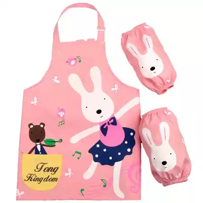 New baby Korean sleeveless clothes increase princess skirt style eating clothes girls waterproof apron painting clothes