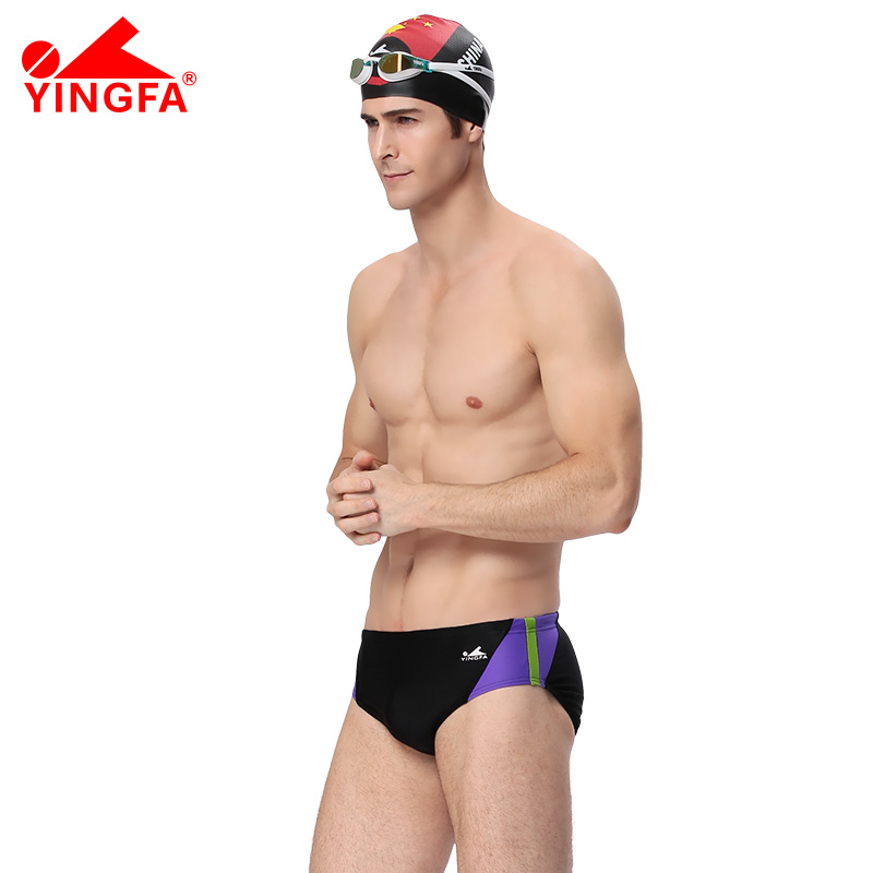 Yingfa swimming training men's racing swimming briefs Yingfa 9706 multi-color children's size men's swimming trunks