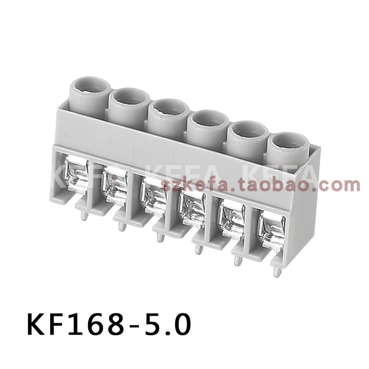 Screw-type PCB wiring terminal KF168-5 0mm Kofa Original plant Direct sales grey post head