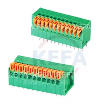 Spring-type screw-free KF141V141R-2 54mm wiring terminal CoFat double-row straight bending splicing line 1P up