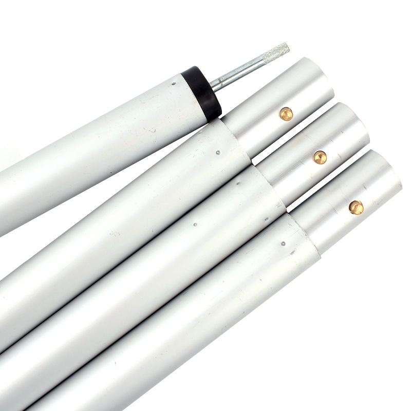 Large sky curtain rod support telescopic rod thickened extended aluminum alloy tent rod can be spliced 4 awning door rod bracket