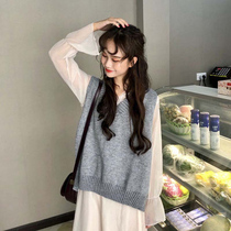 Fat Mm Design Sense Knit Dress Dress Woman Autumn Winter Ocean Gas Loose slim lotus leaf side length skirt Machia Two suits