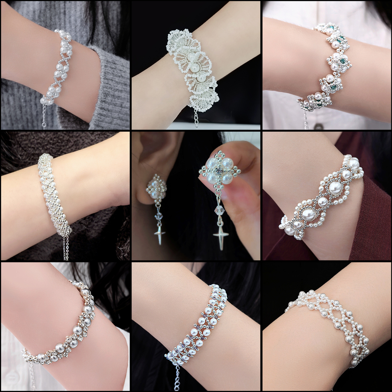 White Series】Material Package Collection · Original Niche DIY Beaded Fashion Exquisite Bracelet Handmade Jewelry