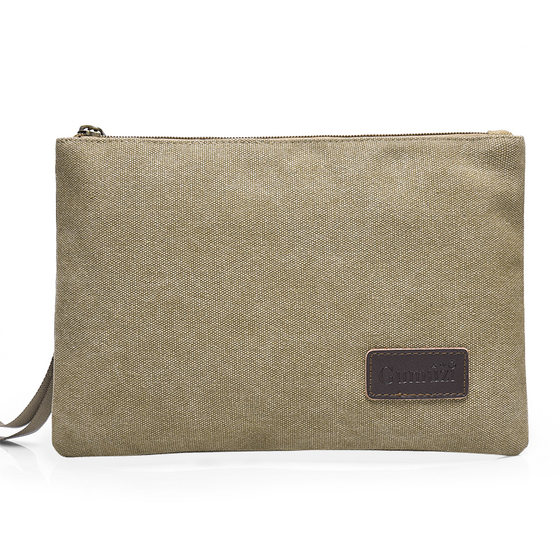 男士手包大容量休闲帆布手拿包男潮牌青年韩版时尚信封包夹包男包