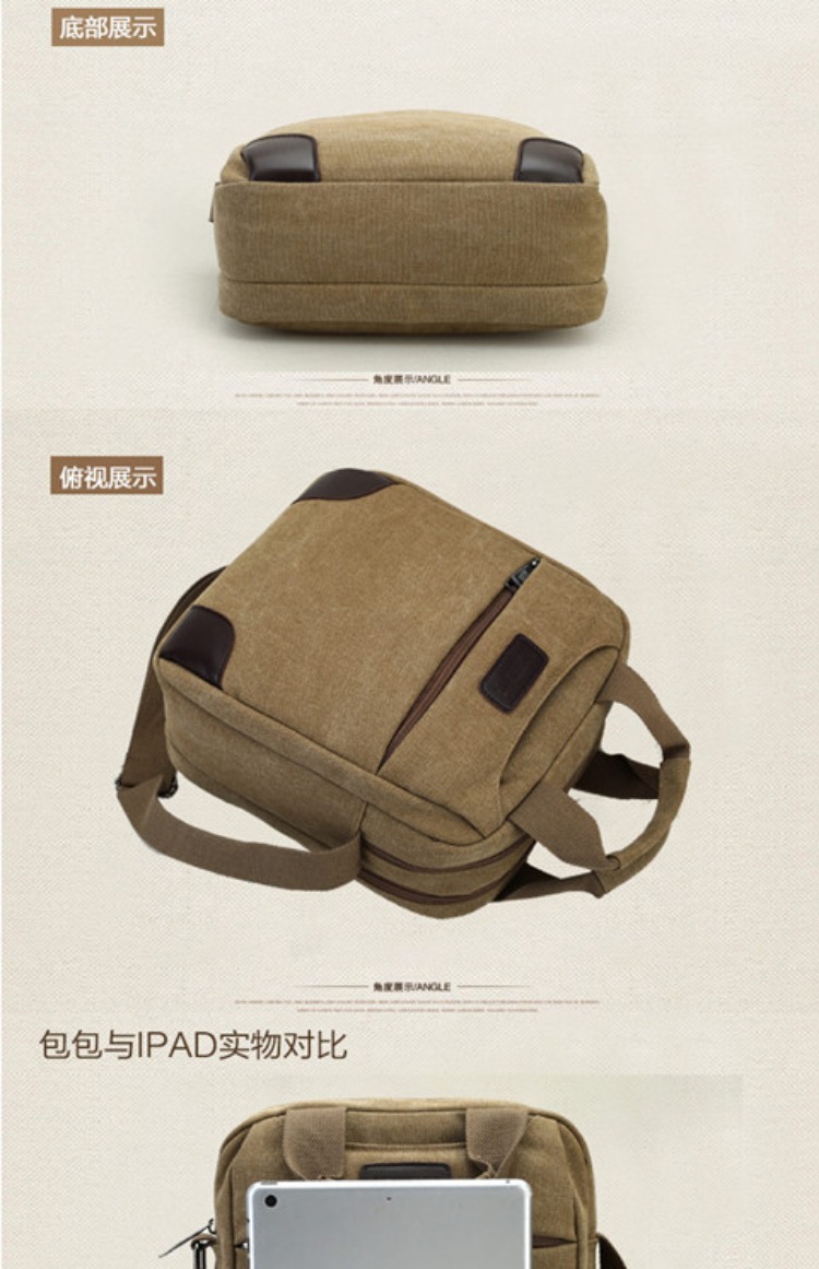 Túi xách nam Túi đeo vai Kinh doanh Túi vải thông thường Túi đeo chéo Ba lô Kinh doanh Túi xách cho nam túi charles & keith