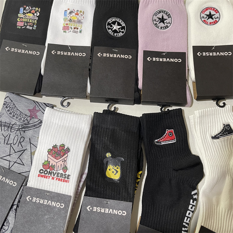 Converse Black and White Sports Socks 10023599-A01-02 10023581-A01-02-03 Converse Black and White Sports Socks 10023599-A01-02 10023581-A01-02-03