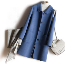  JOLIMENT double-sided cashmere coat womens mid-length 2021 new autumn and winter high-end wool coat