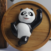 iPanda Creative panda cute home furnishings wooden resin living room desktop study decoration car decorations