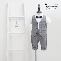 Childrens dress suit summer boy suit 2023 Yang plate thin anniversary baby birthday clothes confused