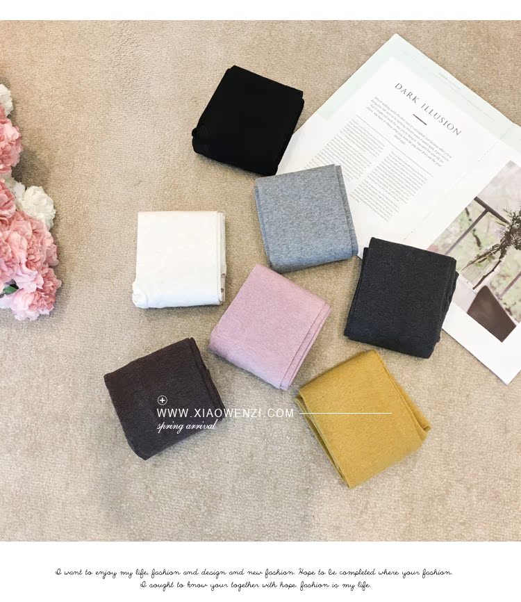 Quay trở lại mùa thu nữ 2018 phiên bản mới của Hàn Quốc của cashmere màu rắn cashmere bếp ống chân vớ vớ vớ vớ mỏng thủy triều vớ adidas