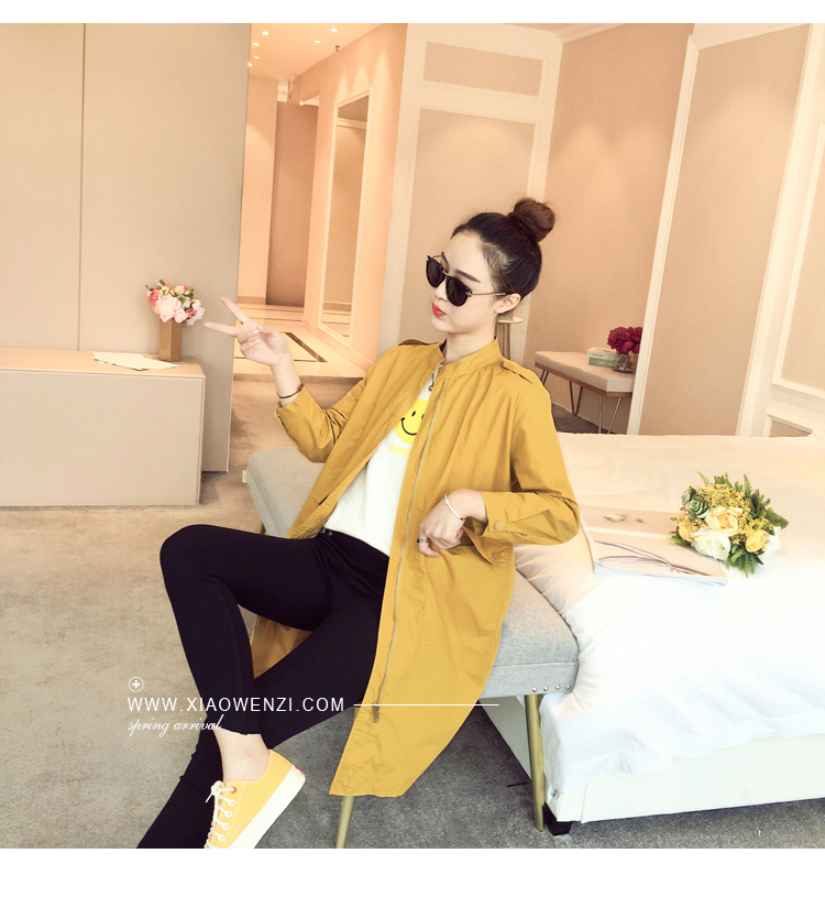 Quần áo mùa thu nữ 2018 mới phiên bản Hàn Quốc của áo dài chic chic rộng nhỏ nhỏ áo gió mỏng tay dài áo khoác lulu hoang dã blazer nữ đẹp