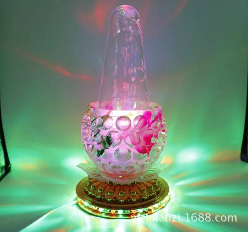 LED水晶小菠萝小巧喷泉灯活动七彩旋转KTV酒吧舞台灯圣诞灯节日灯详情5