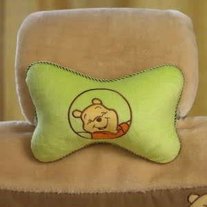 9.75包邮 德亿龙 维尼熊卡通图案 车用头枕