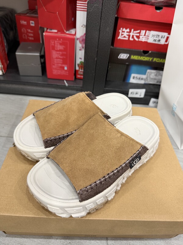Clearance Sale, No Box, Ugg New Summer Model, Unisex Thick-Soled Tire Sole Slippers, Celebrity Style 1152680