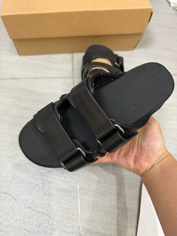 Ugg Black Goldenstar Hi Slide Leather Platform Slippers Sandals for Women, Outdoor Shoes with Height Increase