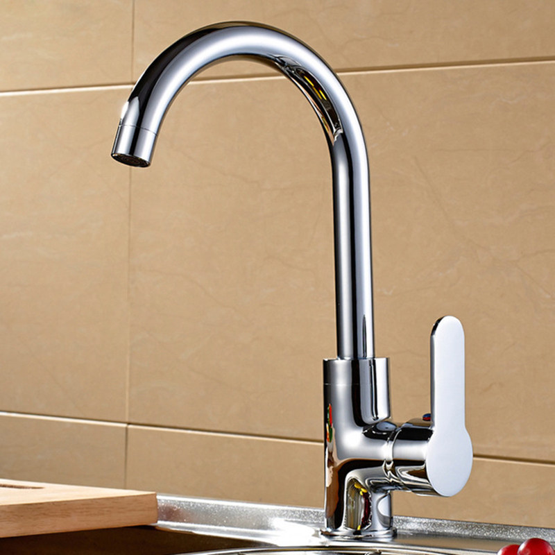 Special copper body core kitchen faucet household washbasin faucet hot and cold water sink bowl single cold all copper washbasin