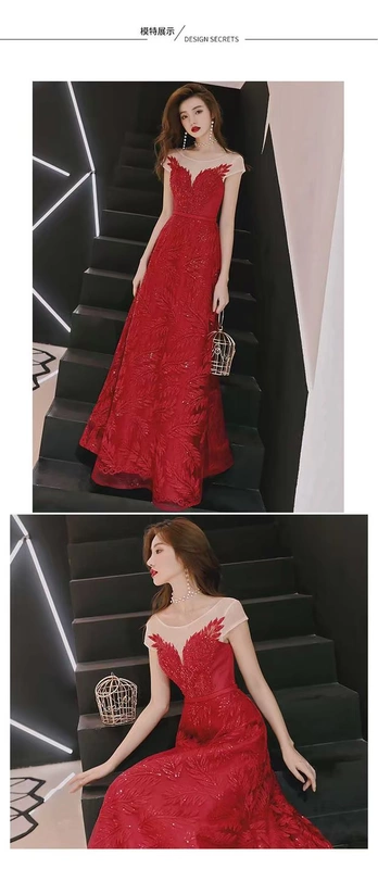 Tiệc toast quần áo 2019 hè mới khí chất thanh lịch thanh lịch váy dạ hội váy cưới phù dâu - Sản phẩm HOT