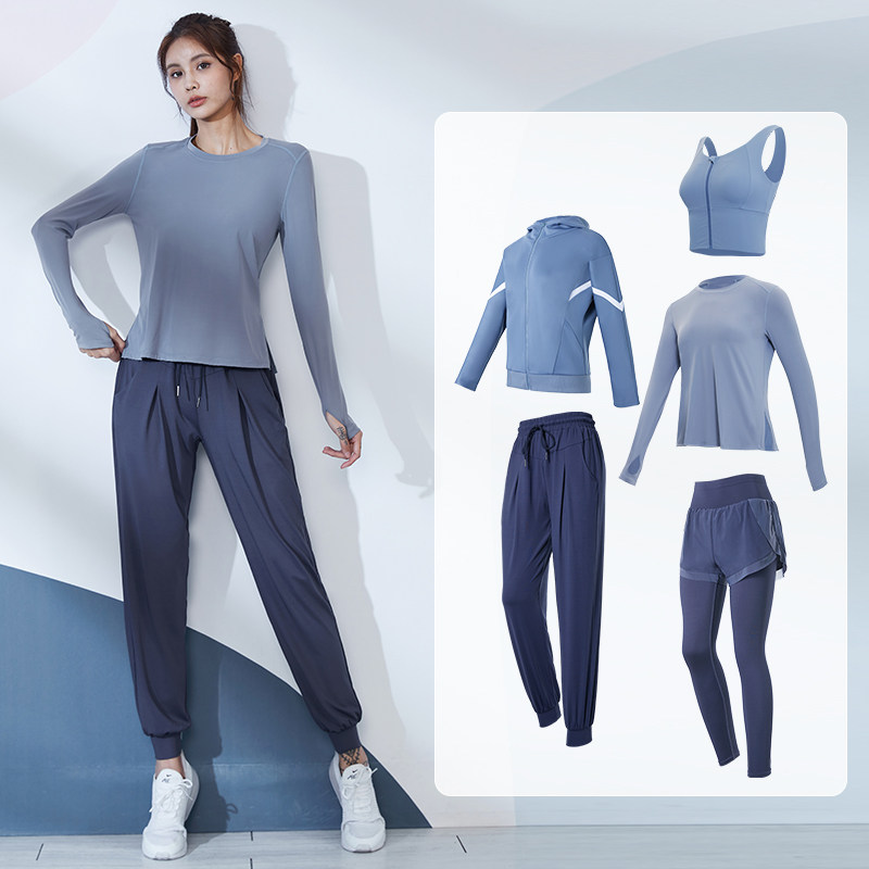 Sports Suit Women Autumn Winter New Casual Loose Speed Dry Clothes Fitness Room Morning Running Training Professional Yoga Clothes