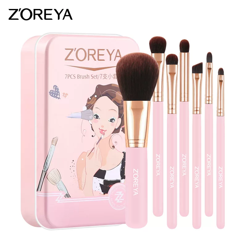 Foundation, face blush, highlighter, concealer brush for contouring