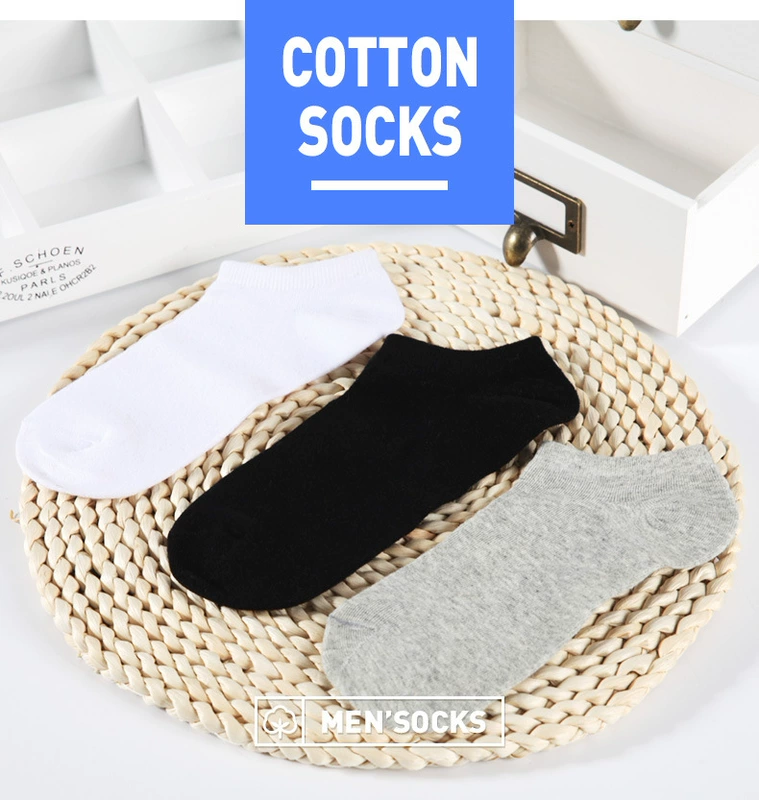 Vớ Vớ của Nam Giới Vớ Thuyền Vớ Cotton Khử Mùi Ống Ngắn Vớ của Nam Giới Bốn Mùa Trợ Giúp Thấp Mùa Hè Nông Vớ Vô Hình Bán Buôn