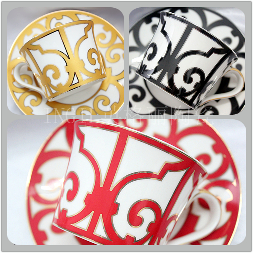 Creative Fashion Cup And Saucer Set Full Set of Coffee Cup Ceramic Gift Afternoon Tea Coffee Cup Bone China Coffee Cup