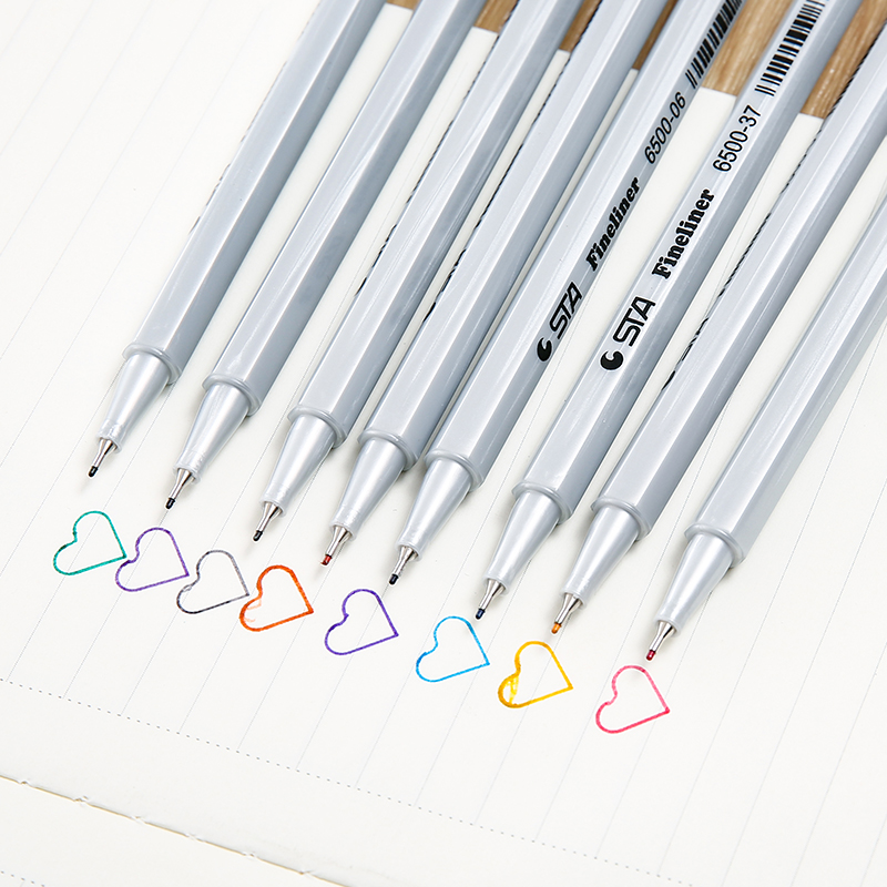 Starr stationery 65002 color signature pen Fiber pen Sketch pen hook line pen Hand-painted coloring coloring pen 26 colors