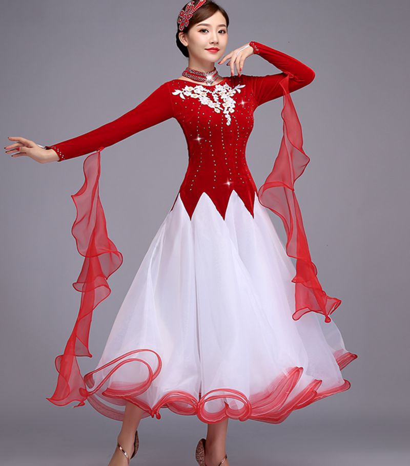 Customized friendship dress Waltz dance dress Modern dance dress New adult national dance dress