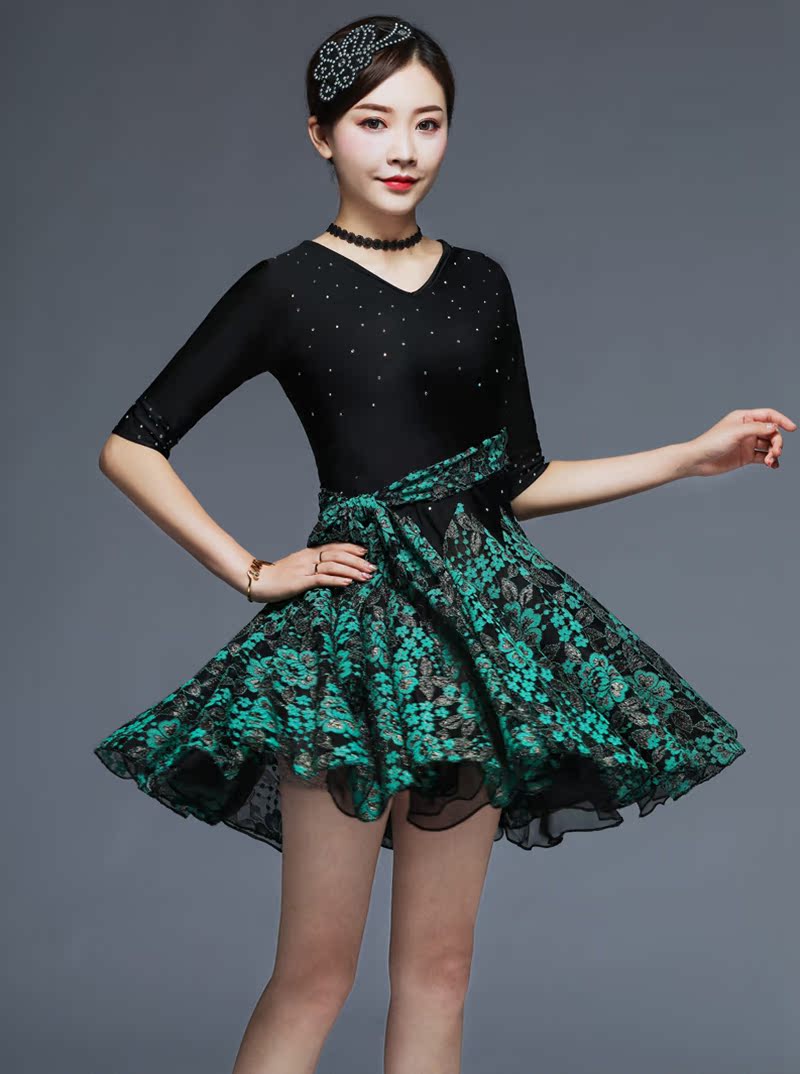 2019 New Lace Dance Square Dance Square Sailor Dance Three Stepping Dress Can Customize